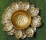 Kamal Patti Design Metal Lotus Urli Bowl for Home Décor